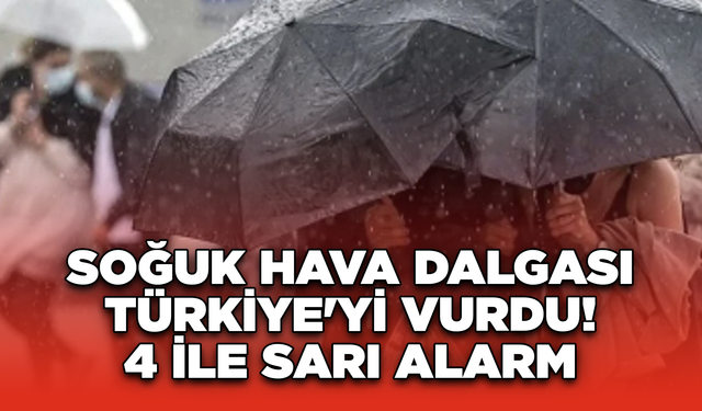 Soğuk Hava Dalgası Türkiye'yi Vurdu! 4 İle Sarı Alarm