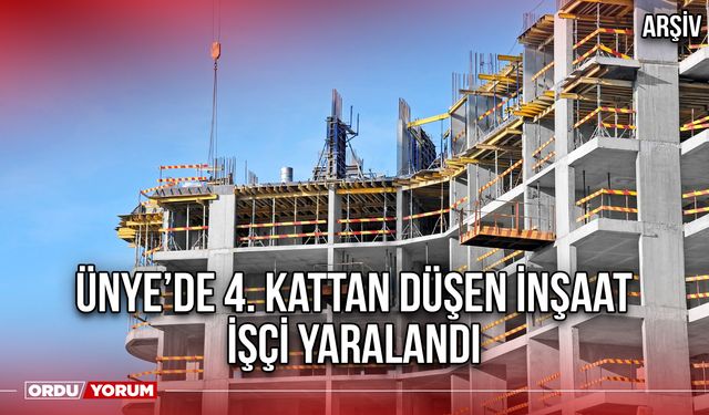 Ünye’de 4. Kattan Düşen İşçi Yaralandı