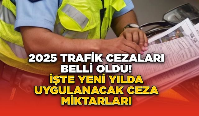 2025 Trafik Cezaları Belli Oldu! İşte Yeni Yılda Uygulanacak Ceza Miktarları