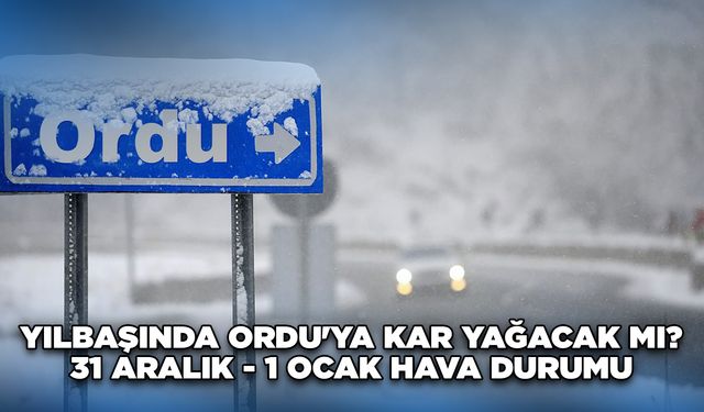 Yılbaşında Ordu'ya Kar Yağacak mı? 31 Aralık - 1 Ocak Hava Durumu