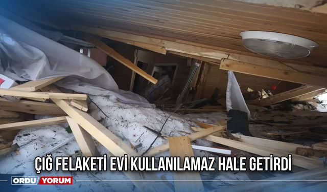Çığ Felaketi Evi Kullanılamaz Hale Getirdi