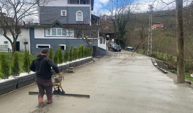 Fatsa’da Kırsal Mahalle Yolları Beton Oluyor