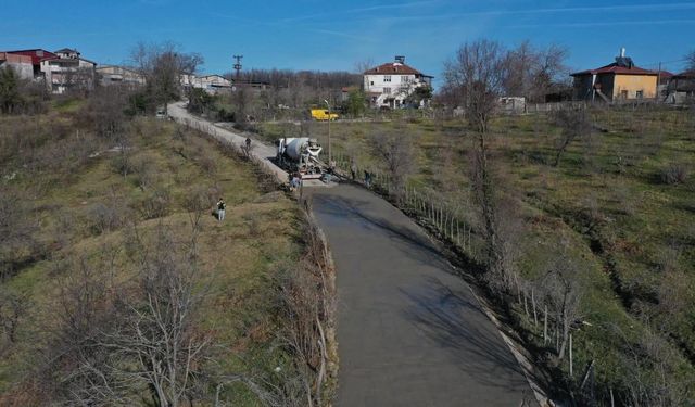 Ünye ve Fatsa’yı bağlayan yola beton