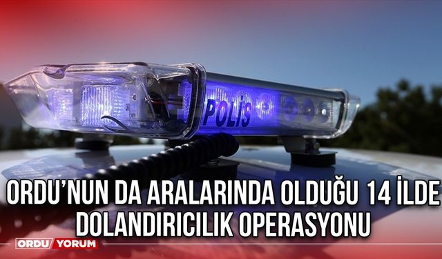 Ordu’nun da Aralarında olduğu 14 ilde dolandırıcılık operasyonu
