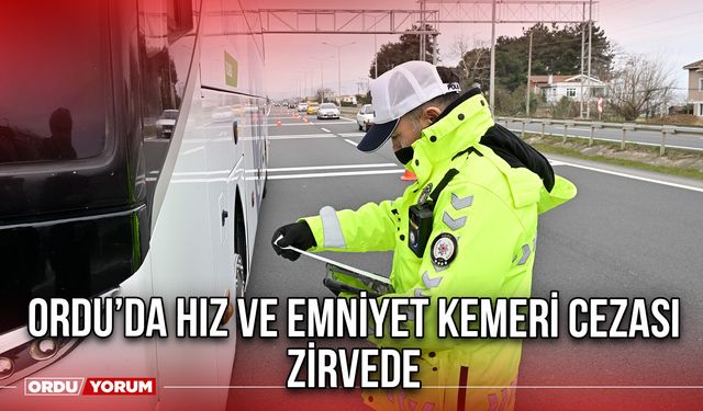 Ordu’da Hız ve Emniyet Kemeri Cezası Zirvede