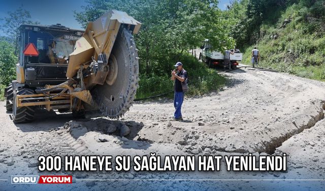 300 Haneye Su Sağlayan Hat Yenilendi