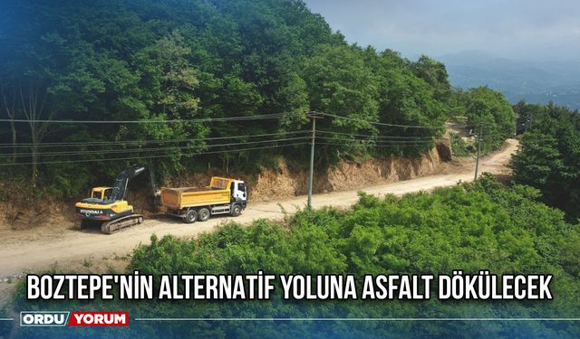 Boztepe'nin Alternatif Yoluna Asfalt Dökülecek