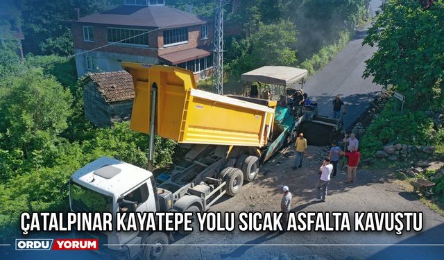 Çatalpınar Kayatepe Yolu Sıcak Asfalta Kavuştu