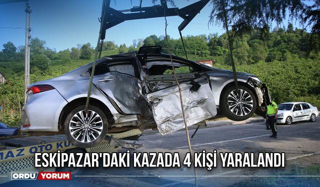 Eskipazar'daki Kazada 4 Kişi Yaralandı