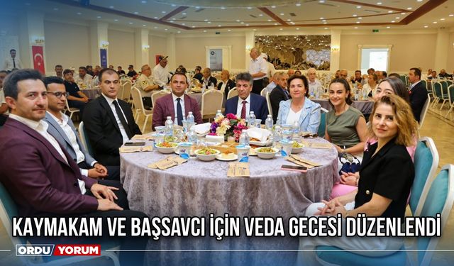 Kaymakam ve Başsavcı İçin Veda Gecesi Düzenlendi