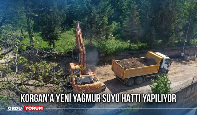 Korgan'a Yeni Yağmur Suyu Hattı Yapılıyor