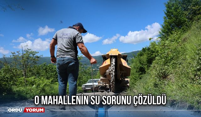 O Mahallenin Su Sorunu Çözüldü