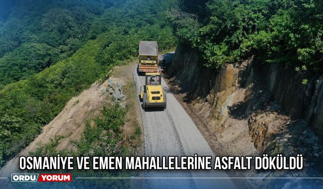 Osmaniye ve Emen Mahallelerine Asfalt Döküldü