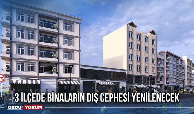 3 İlçede Binaların Dış Cephesi Yenilenecek