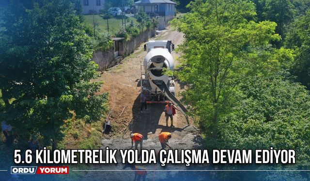 5.6 Kilometrelik Yolda Çalışma Devam Ediyor