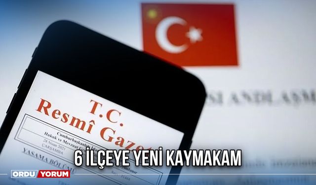 6 İlçeye Yeni Kaymakam