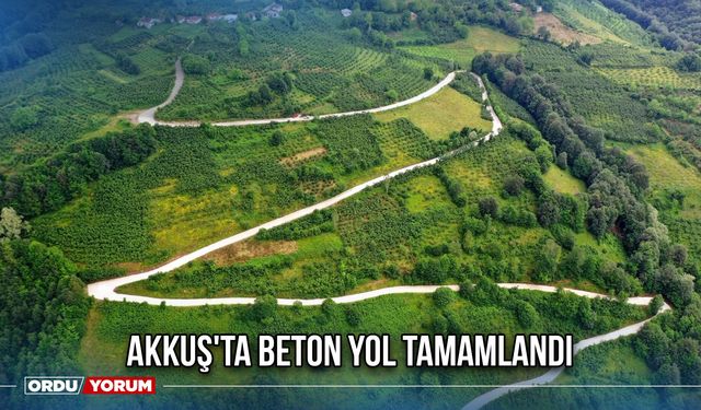 Akkuş'ta Beton Yol Tamamlandı