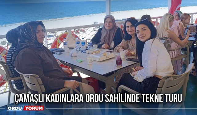 Çamaşlı Kadınlara Ordu Sahilinde Tekne Turu