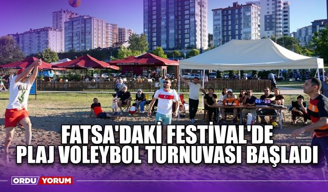Fatsa'daki Festival'de Plaj Voleybol Turnuvası Başladı