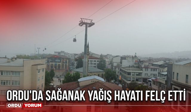 Ordu'da Sağanak Yağış Hayatı Felç Etti