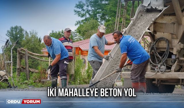 İki Mahalleye Beton Yol