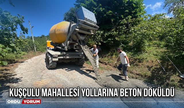 Kuşçulu Mahallesi Yollarına Beton Döküldü