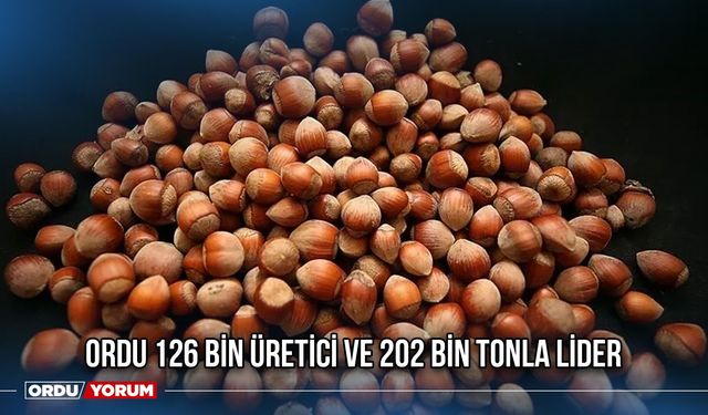 Ordu 126 Bin Üretici ve 202 Bin Tonla Lider