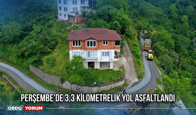 Perşembe'de 3,3 Kilometrelik Yol Asfaltlandı