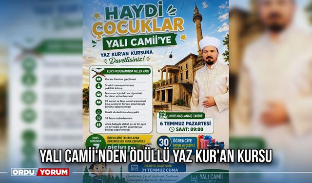 Yalı Camii'nden Ödüllü Yaz Kur'an Kursu