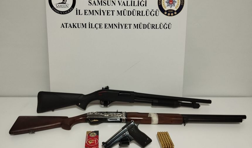 Samsun'da evinde silah bulunan zanlı gözaltına alındı