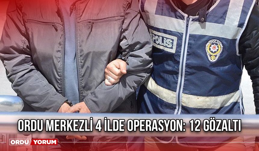 Ordu Merkezli 4 İlde Operasyon: 12 Gözaltı