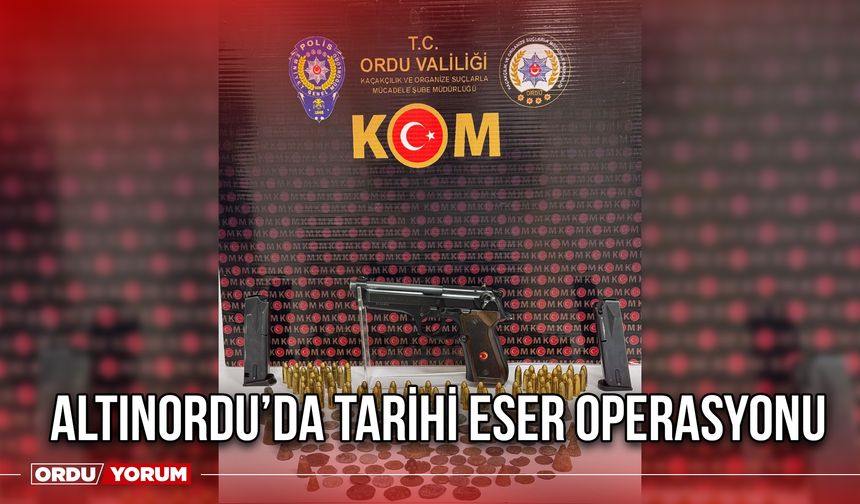 Altınordu’da Tarihi Eser operasyonu