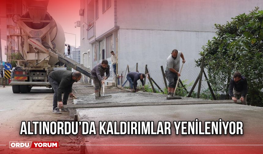 Altınordu’da Kaldırımlar Yenileniyor