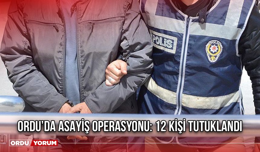 Ordu’da Asayiş Operasyonu: 12 Kişi Tutuklandı