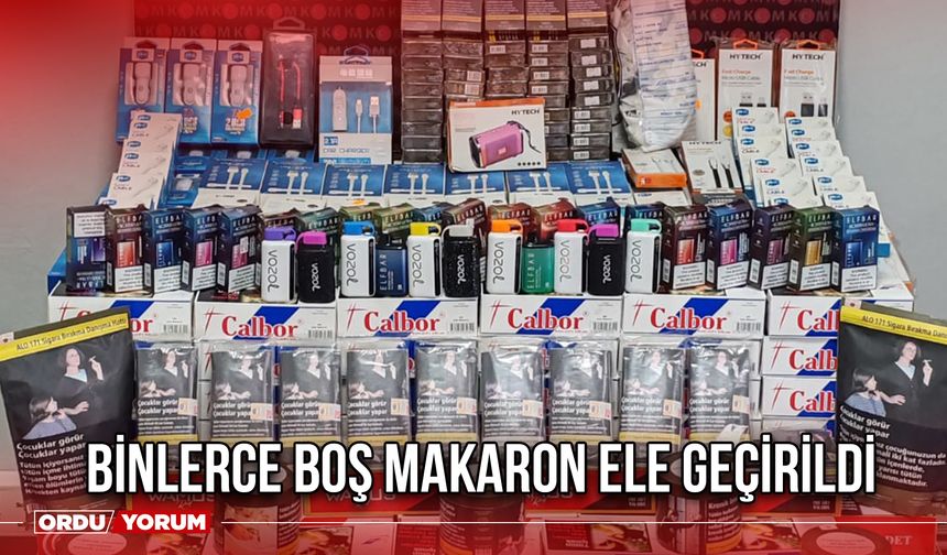 Binlerce Boş Makaron Ele Geçirildi