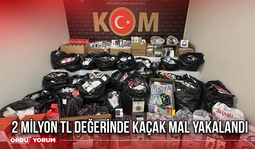 2 Milyon TL Değerinde Kaçak Mal Yakalandı