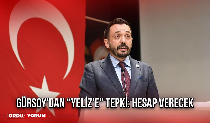 Gürsoy’dan “Yeliz’e” Tepki: Hesap Verecek
