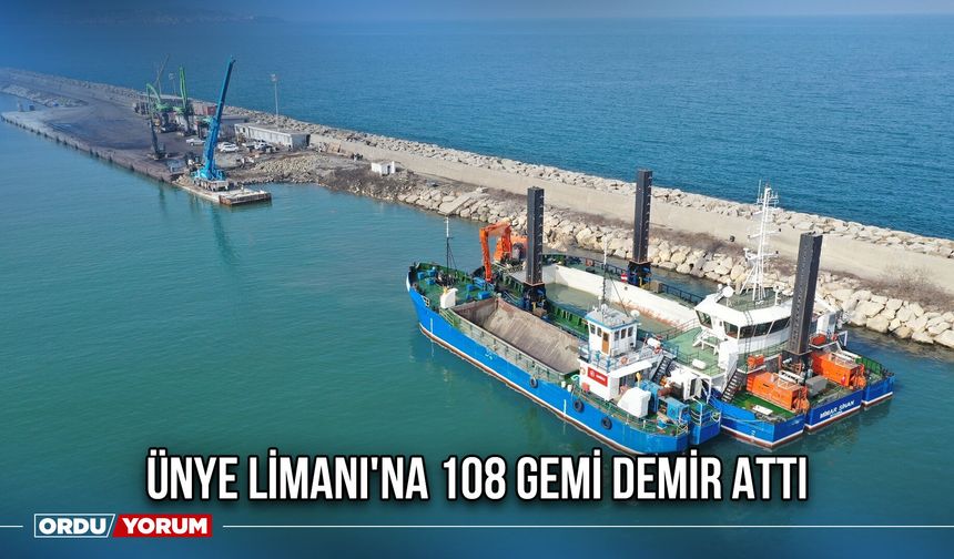 Ünye Limanı'na 108 Gemi Demir Attı