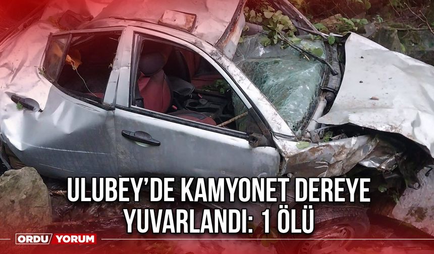 Ulubey’de Kamyonet Dereye Yuvarlandı: 1 Ölü