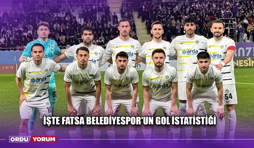 İşte Fatsa Belediyespor'un Gol İstatistiği