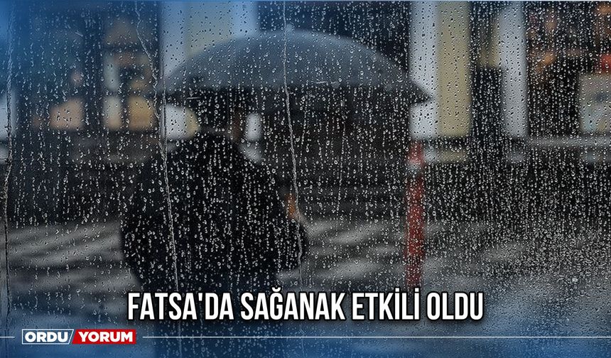 Fatsa'da Sağanak Etkili Oldu