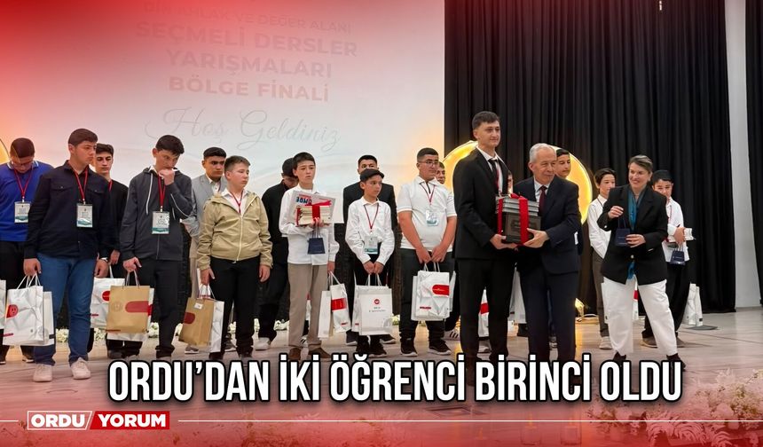 Ordu’dan İki Öğrenci Birinci Oldu