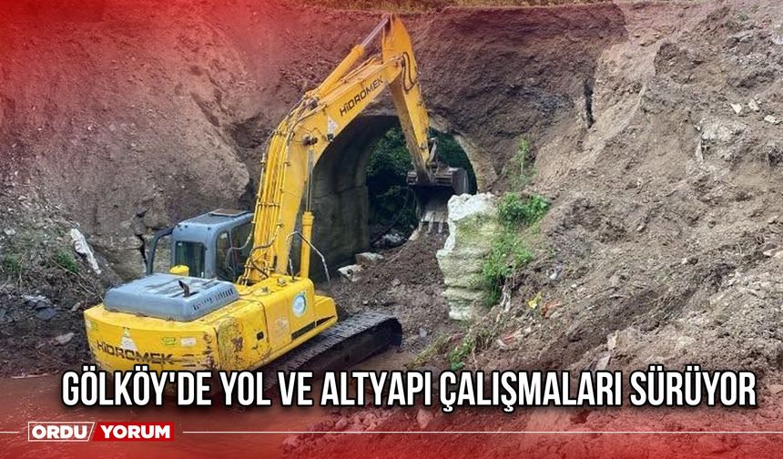 Gölköy'de Yol ve Altyapı Çalışmaları Sürüyor