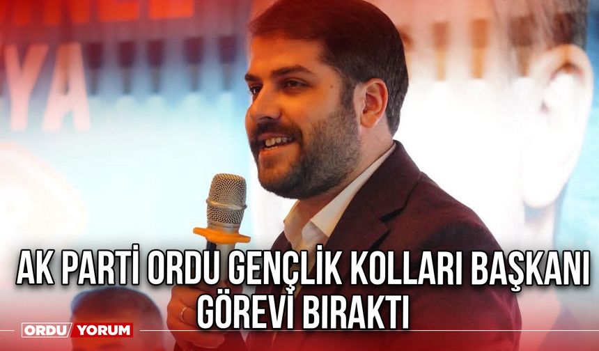 Ak Parti Ordu Gençlik Kolları Başkanı Görevi Bıraktı