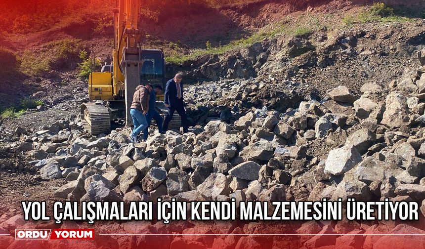 Yol Çalışmaları İçin Kendi Malzemesini Üretiyor