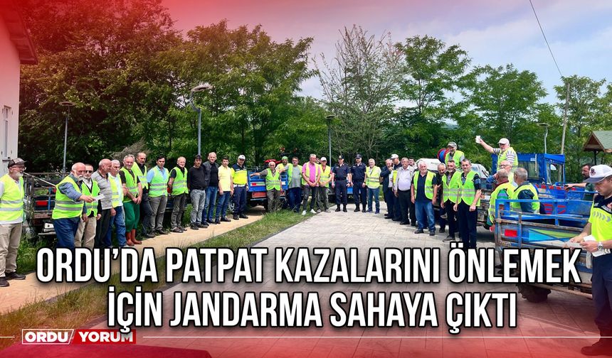 Ordu’da Patpat Kazalarını Önlemek İçin Jandarma Sahaya Çıktı