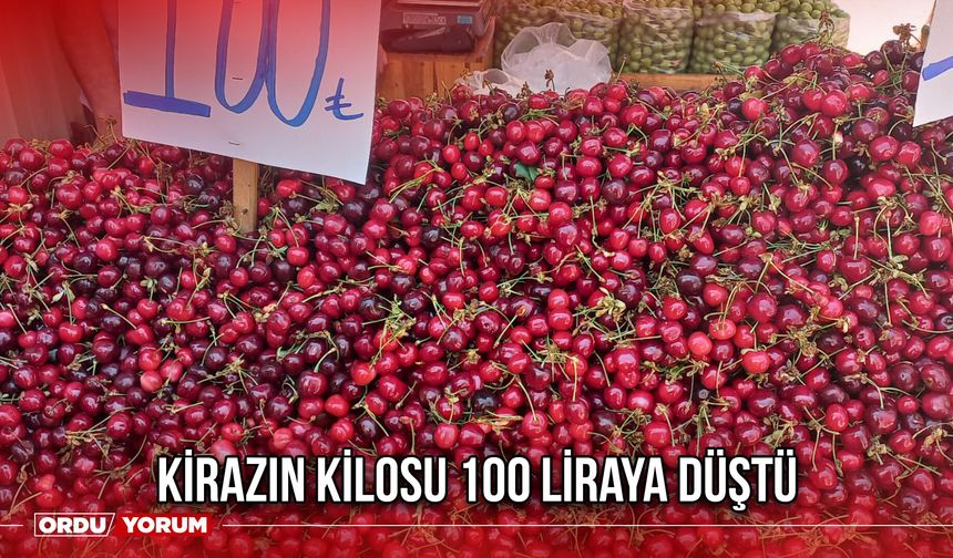 Kirazın Kilosu 100 Liraya Düştü