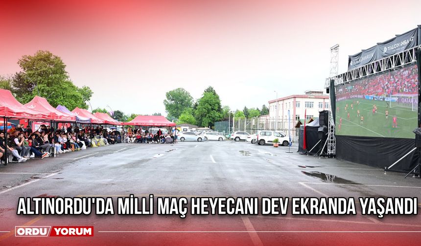 Altınordu'da Milli Maç Heyecanı Dev Ekranda Yaşandı