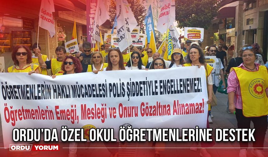 Ordu’da Özel Okul Öğretmenlerine Destek