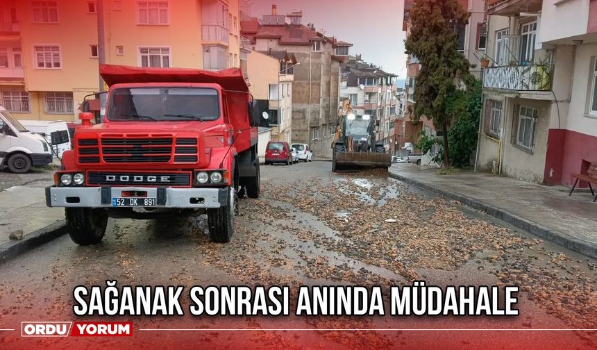 Sağanak Sonrası Anında Müdahale